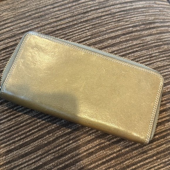 Samantha Thavasa Long Wallet Beige petit choice Patent Leather, Ingrained Gold - Picture 6 of 11